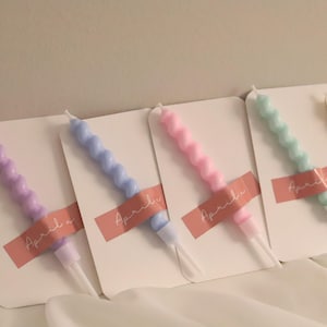 Cotton candy stick birthday cake candle
