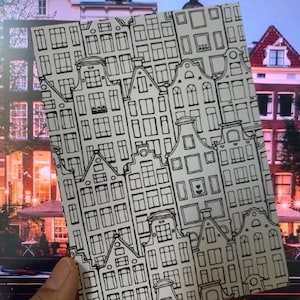 Carte postale - Maison traditionnelle d'Amsterdam Vol.2, carte de voeux Pays-Bas