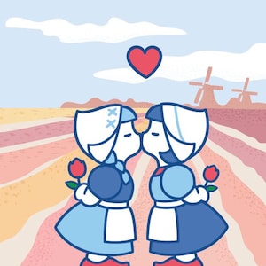 COUPLE DUTCH #3 LGBTQ - Une carte postale pour toutes les occasions