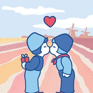COPPIA OLANDESE #2 LGBTQ - Cartolina per ogni occasione