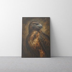 Der wachsame Jäger – Majestätischer Falke Bleistift Zeichnung Druck – Schwarzweißer Raubvogel Wandkunst für Schlafzimmer, Büro oder Wohnzimmer