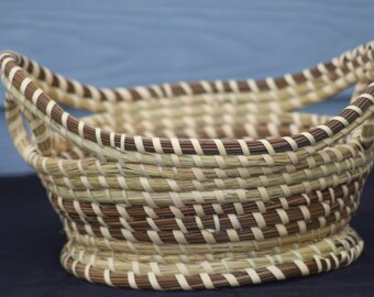 Sweetgrass double loop bread basket