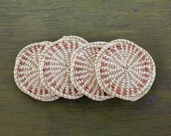 Set of 4 sweetgrass coasters