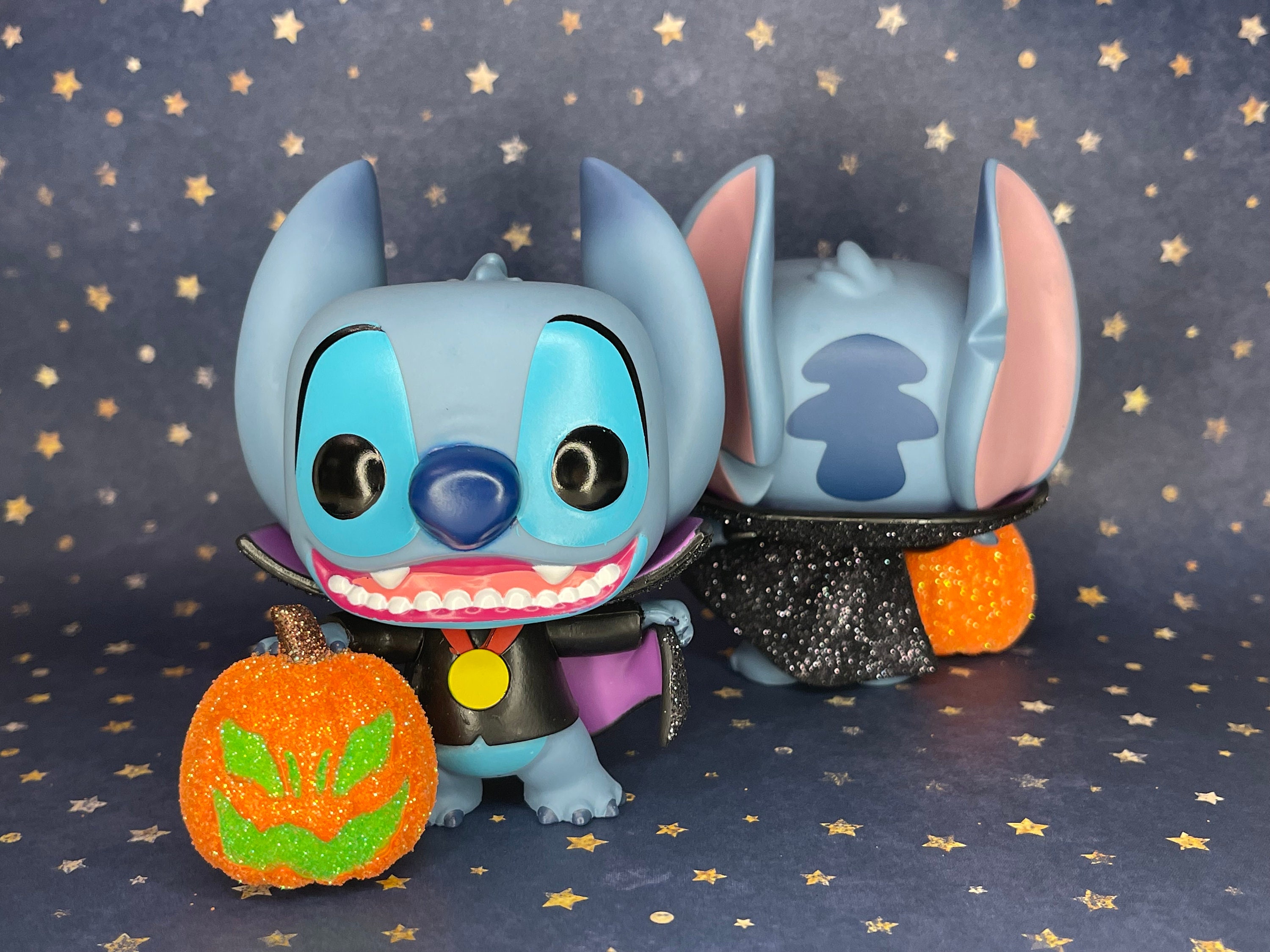 Custom Glitter Halloween Stitch Disney: Lily & Stitch Funko Pop 