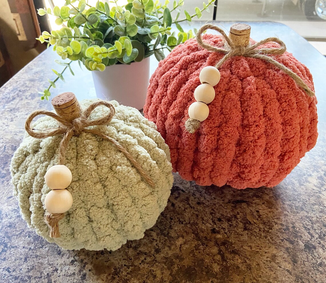 Chunky Knit Pumpkin Etsy