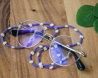 beaded daisy glasses chain | y2k floral accessories | spring summer jewelry