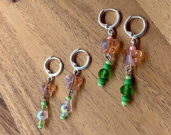 butterfly fairy earrings | cottagecore silver earrings | witchy dangle earrings | whimsy jewelry gift