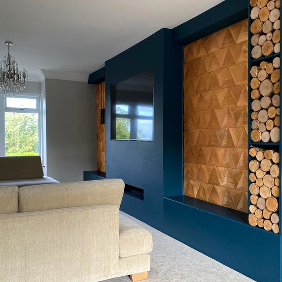 Kit paneles decorativos de madera para pared entera