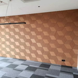 Large Eco Friendly Natural Thick 3D Cork Bark Tiles, Large Wall