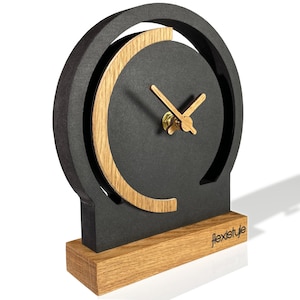 Table clock Stand clock oak clock wooden clock Modern Wooden Clock Large Wooden Clock Stand clock Best wooden Clock zdjęcie 1