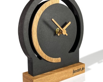 Table clock - Stand clock - oak clock -wooden clock - Modern Wooden Clock - Large Wooden Clock -Stand clock - Best wooden Clock