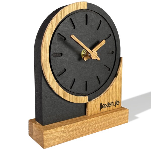 Fantasy Oak Schwarze Standuhr aus Holz - Eleganz und Stille in Ihrem Zuhause