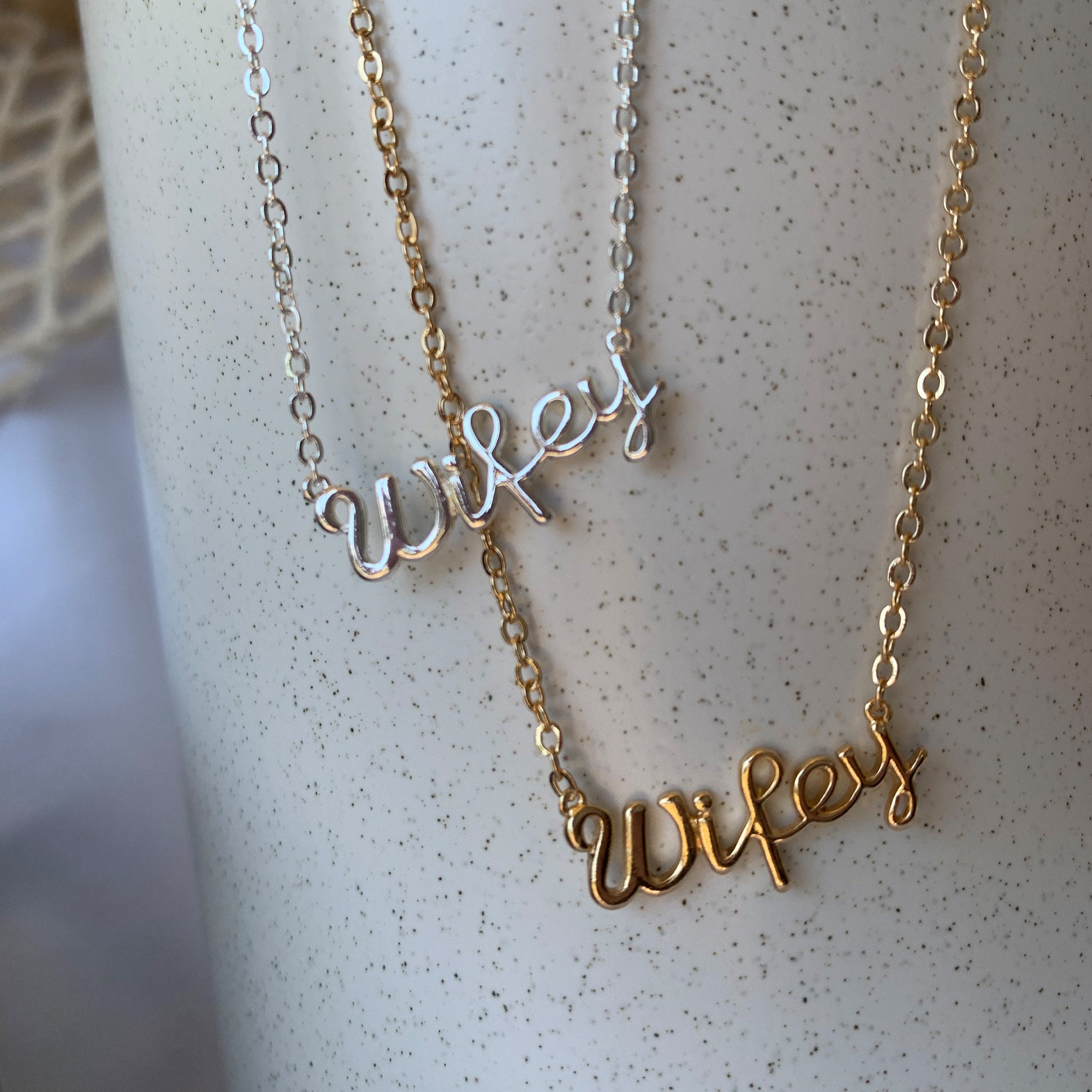 Gold 2024 wifey necklace