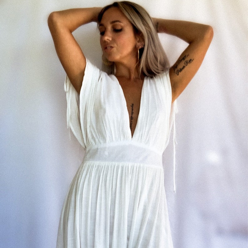 Elopement Dress Boho Wedding Dress Bridal Shower Dress Boho Etsy