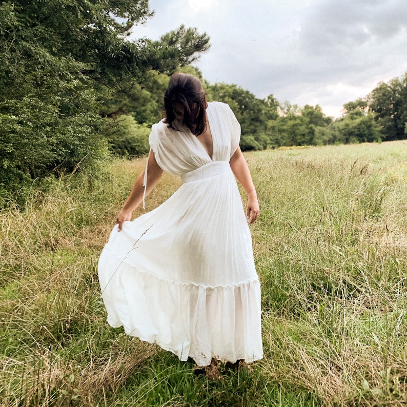 Elopement Dress Boho Wedding Dress Bridal Shower Dress Boho Etsy