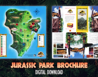 ジュラシック・ワールド イスラ・ヌブラル島地図パンフレット小道具