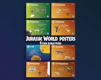 Jurassic World Dinosaur Prop Replica Posters (Digital Download)