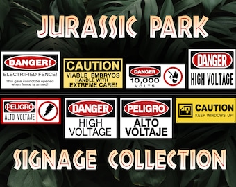Jurassic Park Signage: Screen Accurate Prop Replicas (Digital Download)