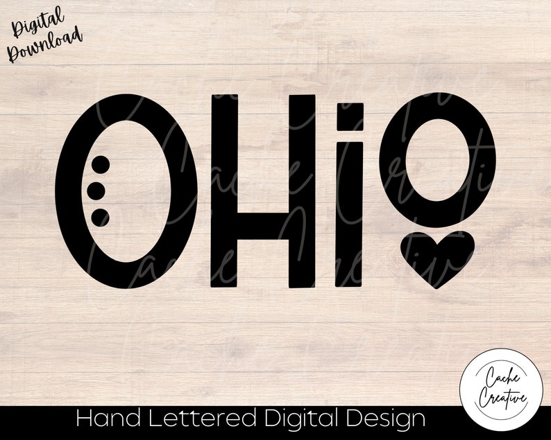 Ohio, OH, Buckeye state svg INSTANT DOWNLOAD dxf, svg, eps, png, jpg, pdf for use with programs like Silhouette Studio or Cricut Design image 7