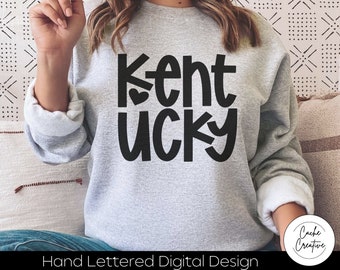 Kentucky State SVG: Hand Lettered Design (Digital Download)