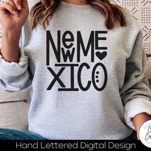 New Mexico svg, staat New Mexico svg INSTANT DOWNLOAD dxf, svg, eps, png, jpg, pdf voor gebruik met programma's zoals Silhouette Studio of Cricut