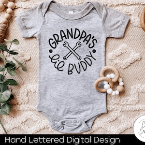 Grandpa's Lil Handyman Buddy SVG INSTANT DOWNLOAD dxf, svg, eps, png, jpg, pdf voor gebruik met programma's zoals Silhouette Studio/Cricut Design