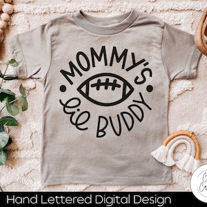 Mommy&#39;s Lil Football Buddy SVG: Baby Onesie Design (Digital Download)