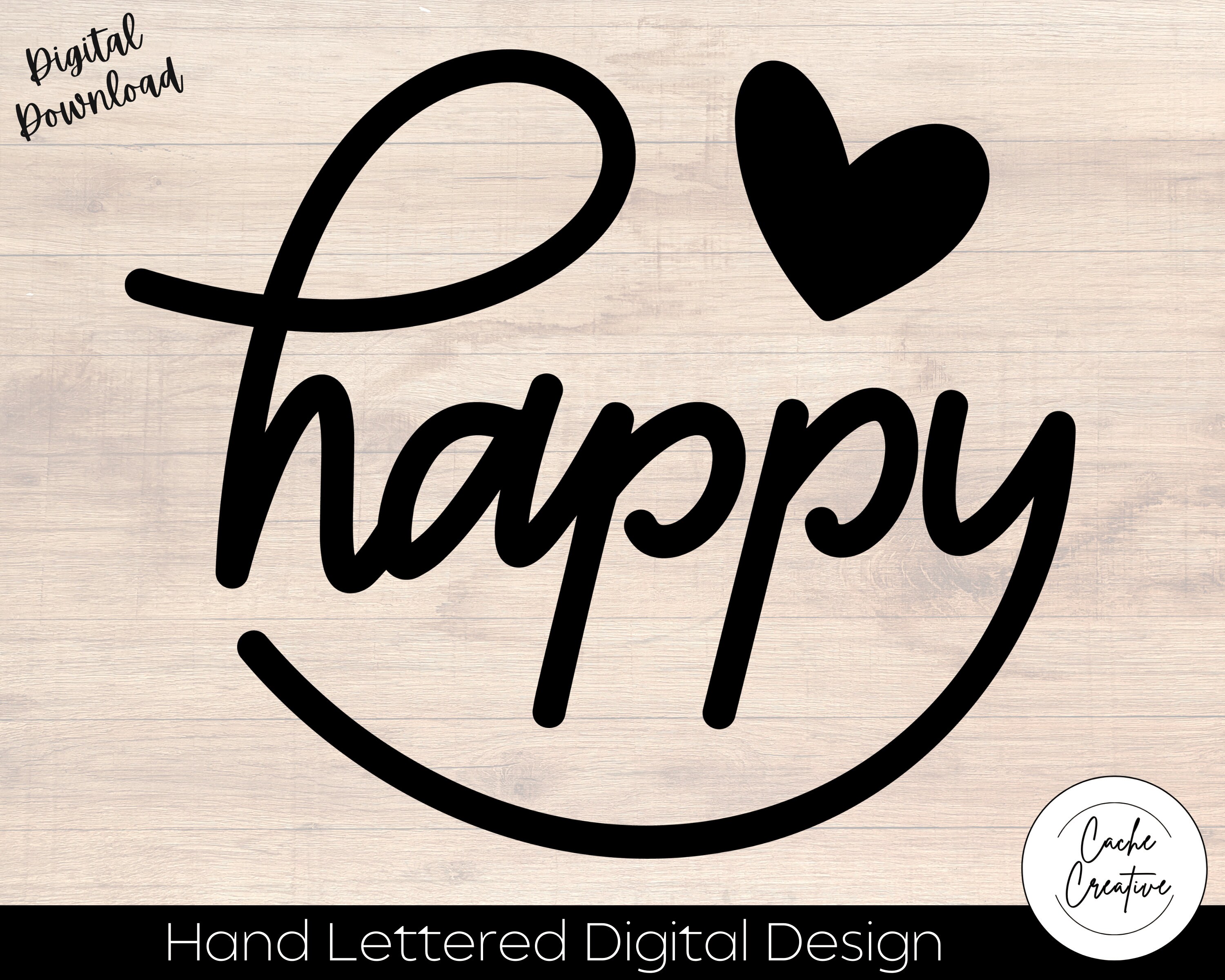 Happy Smiley Face SVG: Instant Download, Commercial Use - Etsy