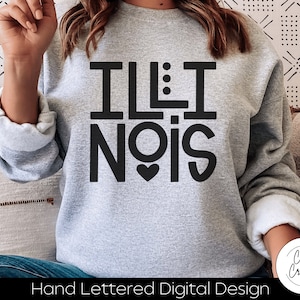 Illinois svg, IL staat svg INSTANT DOWNLOAD dxf, svg, eps, png, jpg, pdf voor gebruik met programma's zoals Silhouette Studio of Cricut Design