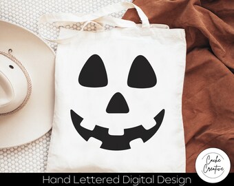 Jack-o-lantern Face SVG: Halloween Pumpkin Design (Digital Download)