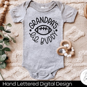 Opa's Lil Football Buddy SVG INSTANT DOWNLOAD dxf, svg, eps, png, jpg, pdf voor gebruik met programma's zoals Silhouette Studio/Cricut Design