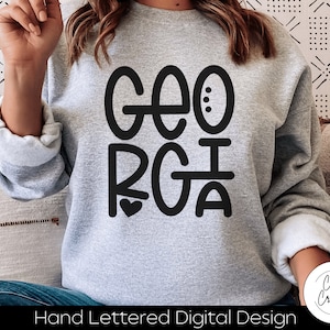 Georgia, GA Peach State svg DOWNLOAD INSTANTÂNEO dxf, svg, eps, png, jpg, pdf para uso com programas como Silhouette Studio ou Cricut Design
