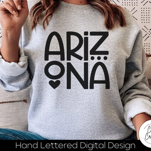 Arizona svg, AZ state svg INSTANT DOWNLOAD dxf, svg, eps, png, jpg, pdf for use with programs like Silhouette Studio or Cricut Design