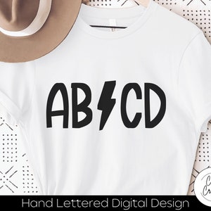 ABCD Rock SVG SOFORTIGER Download dxf, svg, eps, png, jpg, pdf für die Verwendung mit Programmen wie Silhouette Studio oder Cricut Design