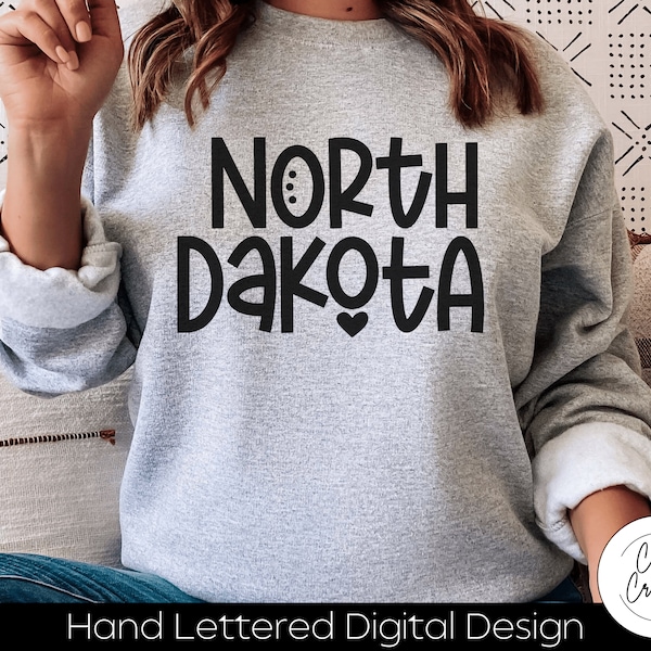 North Dakota svg, ND state svg INSTANT DOWNLOAD dxf, svg, eps, png, jpg, pdf for use with programs like Silhouette Studio or Cricut Design