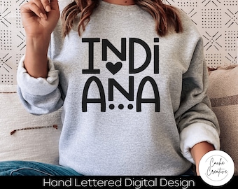 Indiana SVG: Hoosier State Vector Graphics (Digital Download)