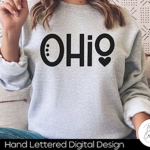 Ohio, OH, Buckeye state svg INSTANT DOWNLOAD dxf, svg, eps, png, jpg, pdf for use with programs like Silhouette Studio or Cricut Design image 1