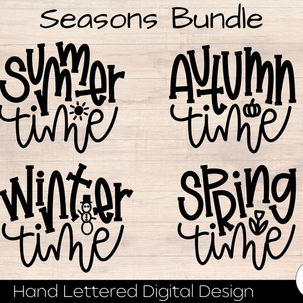Seasons Bundle SVG INSTANT DOWNLOAD dxf, svg, eps, png, jpg, pdf for use with programs like Silhouette Studio or Cricut Design Space