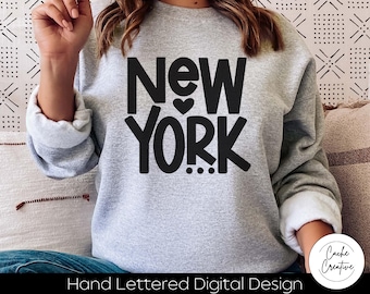 New York SVG: NYC Hand Lettered Design (Digital Download)