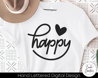 Happy Smiley Face SVG: Instant Download, Commercial Use