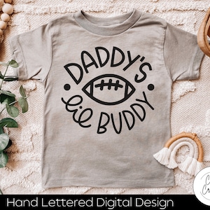 Daddy's Lil Football Buddy SVG INSTANT DOWNLOAD dxf, svg, eps, png, jpg, pdf voor gebruik met programma's zoals Silhouette Studio/Cricut Design