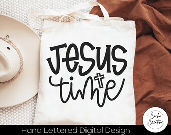 Jesús Tiempo SVG: Estudio Bíblico, Calcomanía Cristiana (Descarga Digital)