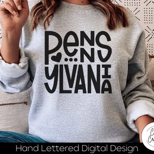 Pennsylvania state SVG INSTANT DOWNLOAD dxf, svg, eps, png, jpg, pdf for use with programs like Silhouette Studio or Cricut Design