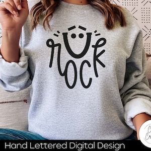 Je Rock SVG INSTANT DOWNLOAD dxf, svg, eps, png, jpg, pdf voor gebruik met programma's zoals Silhouette Studio of Cricut Design Space
