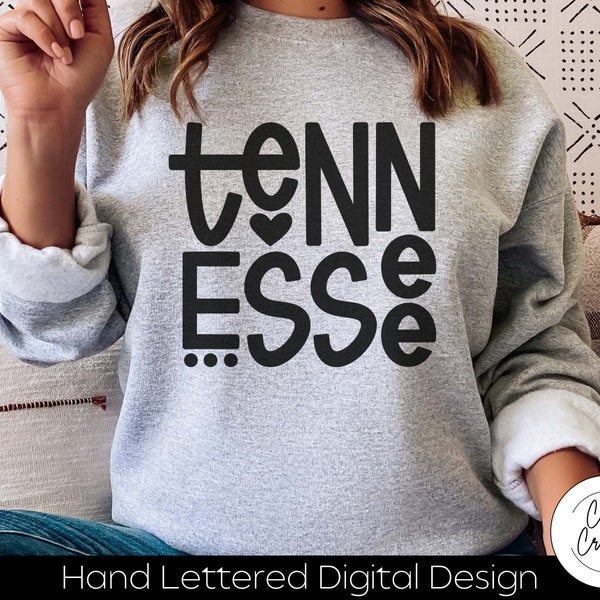 Tennessee, Tennessee, Volunteer State Svg INSTANT DOWNLOAD dxf, svg, eps, png, jpg, pdf à utiliser avec des programmes comme Silhouette Studio ou Cricut