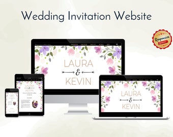 Online Wedding Invitation Website, long distance invite, wedding bridal shower.