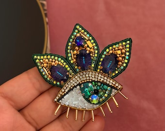 Broche Vintage Soleil – Strass Irisés Et Laiton Doré (années 80/90)