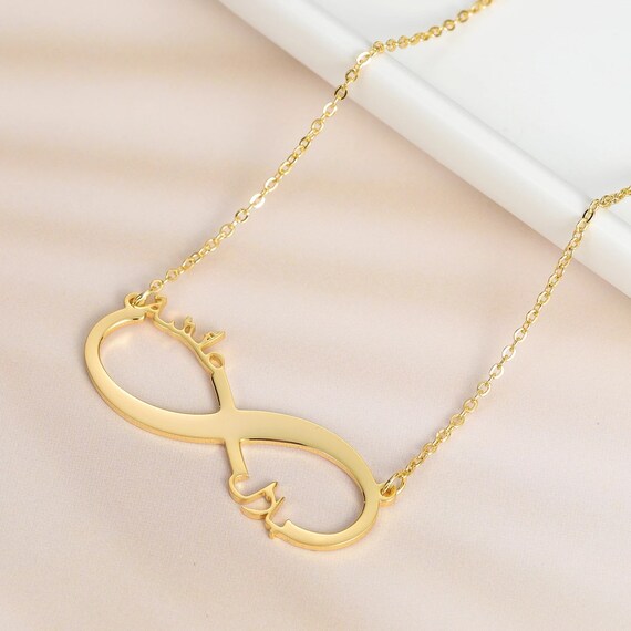 Personalised Arabic Name Necklace Arabic Infinity Name Necklace