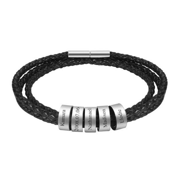 Men Leather Bracelet Etsy UK