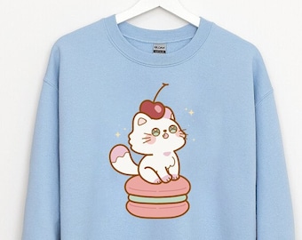 Sweat chat doux pull chat chat Harajuku à manches longues sweat à capuche anime mignon Yume Kawaii haut Fairy Kei chemise cadeau anime esthétique japonaise